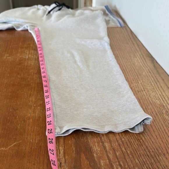 Ralph Lauren Cropped Sweat Pants Lounge Drawcord Petite Large Pullon Zip Hem - Picture 9 of 10